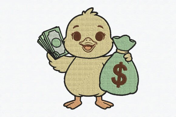 Baby Duck Embroidery Design