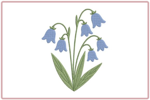 Bluebell Flower Embroidery Design