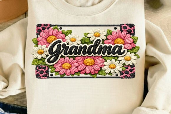 Embroidery Floral Grandma Mother’s Day