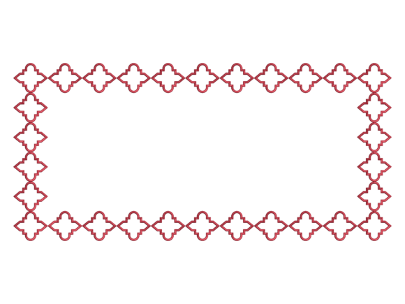 Geometric Runner Placemat Embroidery