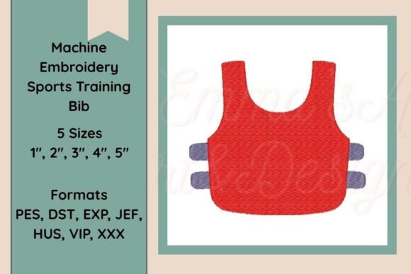 Sports Training Bib Embroidery Design
