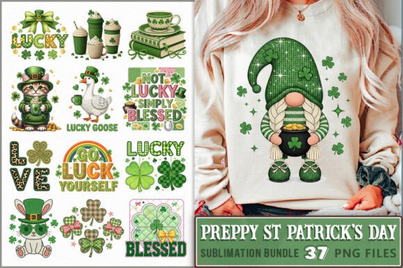 St. Patrick’s Day Embroidery PNG Bundle